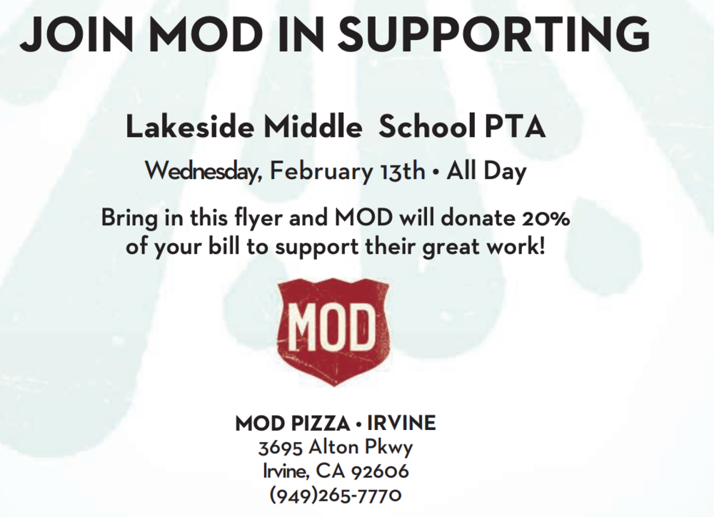 MOD Pizza Flyer