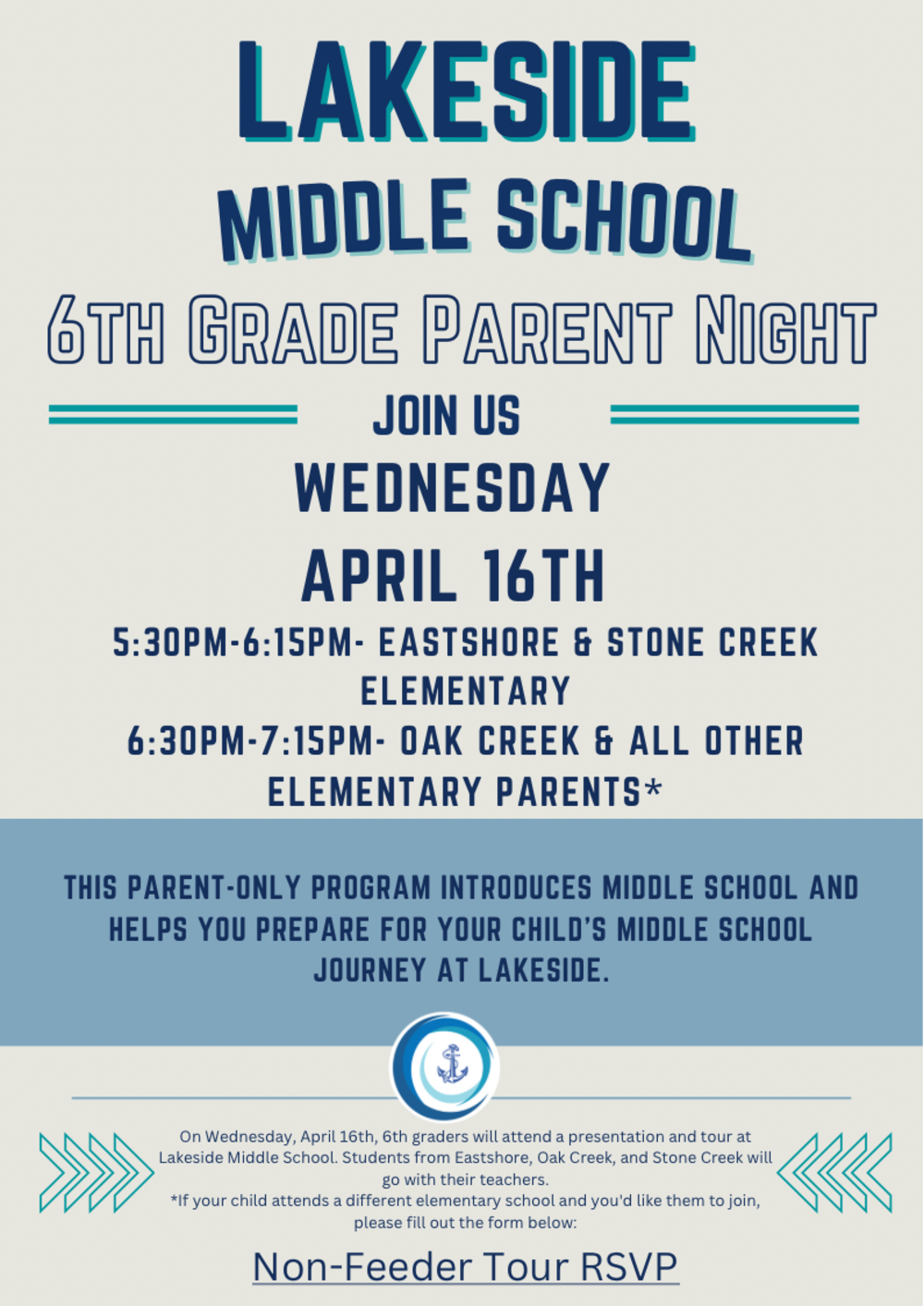 6th grade parent night