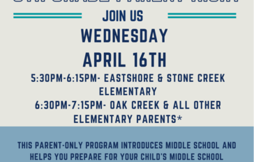 6th grade parent night