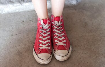 red shoes