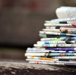 stack of newspapers